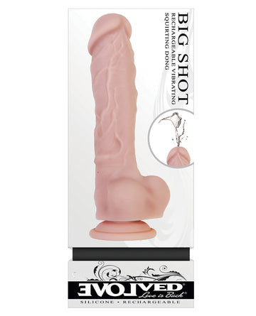 Evolved EN-RS-2322-2 Big Shot Vibrating & Squirting Dong, Ivory