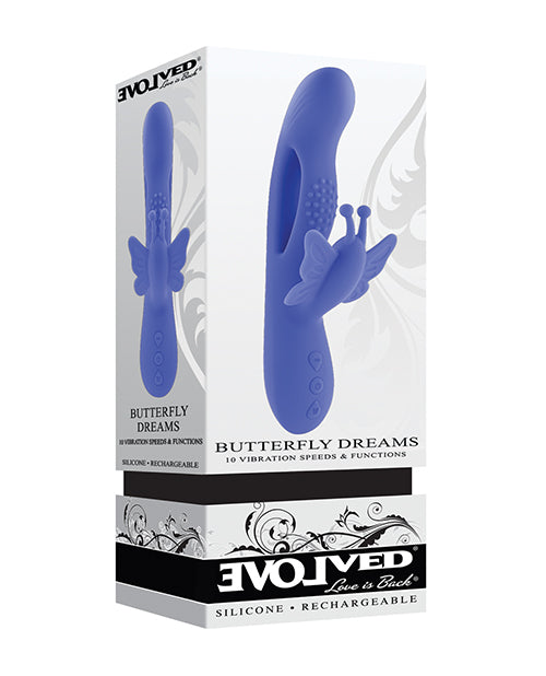 Evolved EN-RS-2512-2 Butterfly Dreams Vibrator, Blue, 10 Speeds
