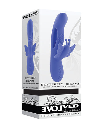 Evolved EN-RS-2512-2 Butterfly Dreams Vibrator, Blue, 10 Speeds