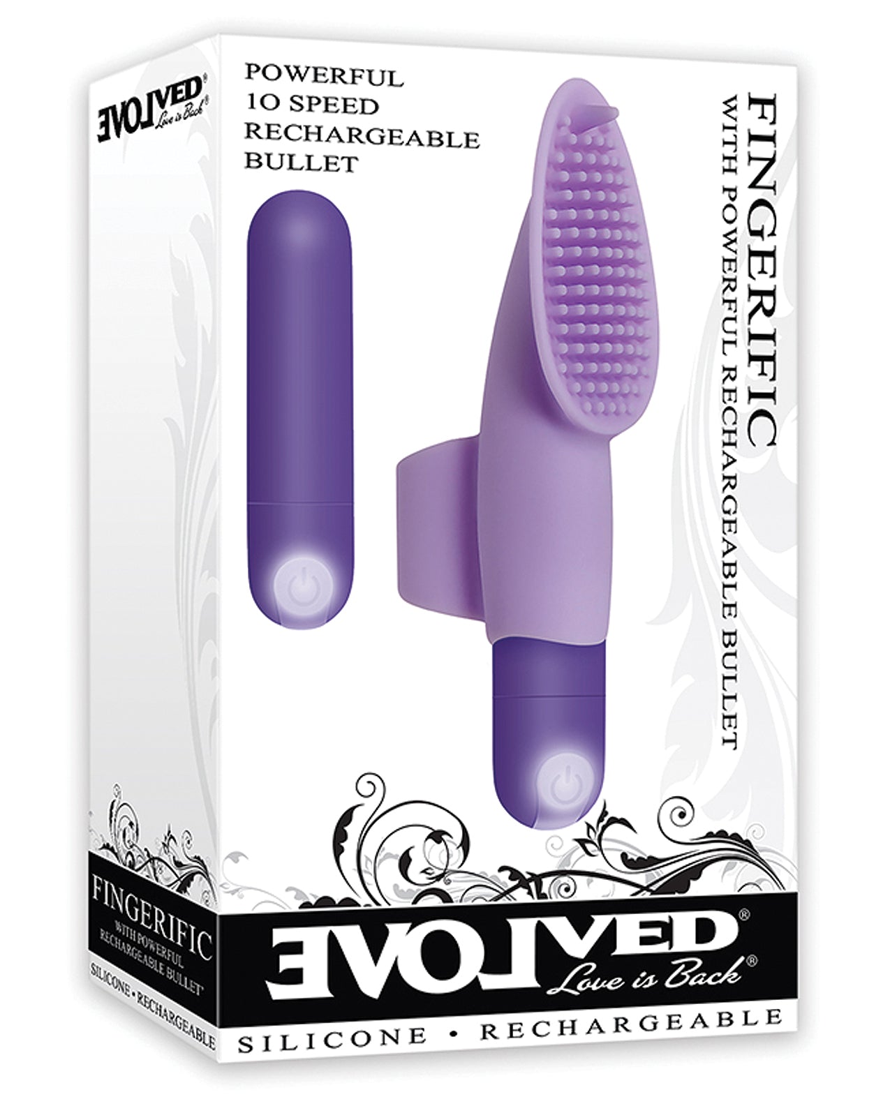 Evolved Fingerific Rechargeable Bullet - Purple, Silicone, Waterproof
