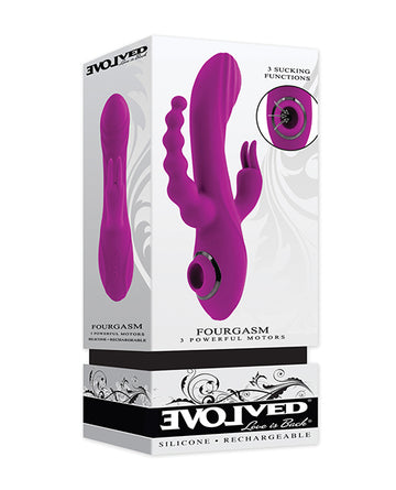 Evolved EN-RS-2994-2 Fourgasm Purple Vibrator, 4 Motors