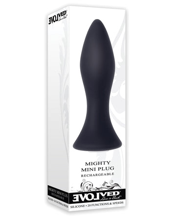Evolved EN-RS-3206-2 Mini Butt Plug, Black, Vibrating, ABS/Silicone