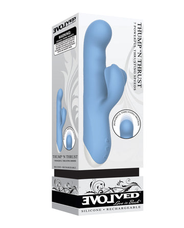 Evolved EN-RS-3695-2 Thump n Thrust Dual Stimulator, Blue