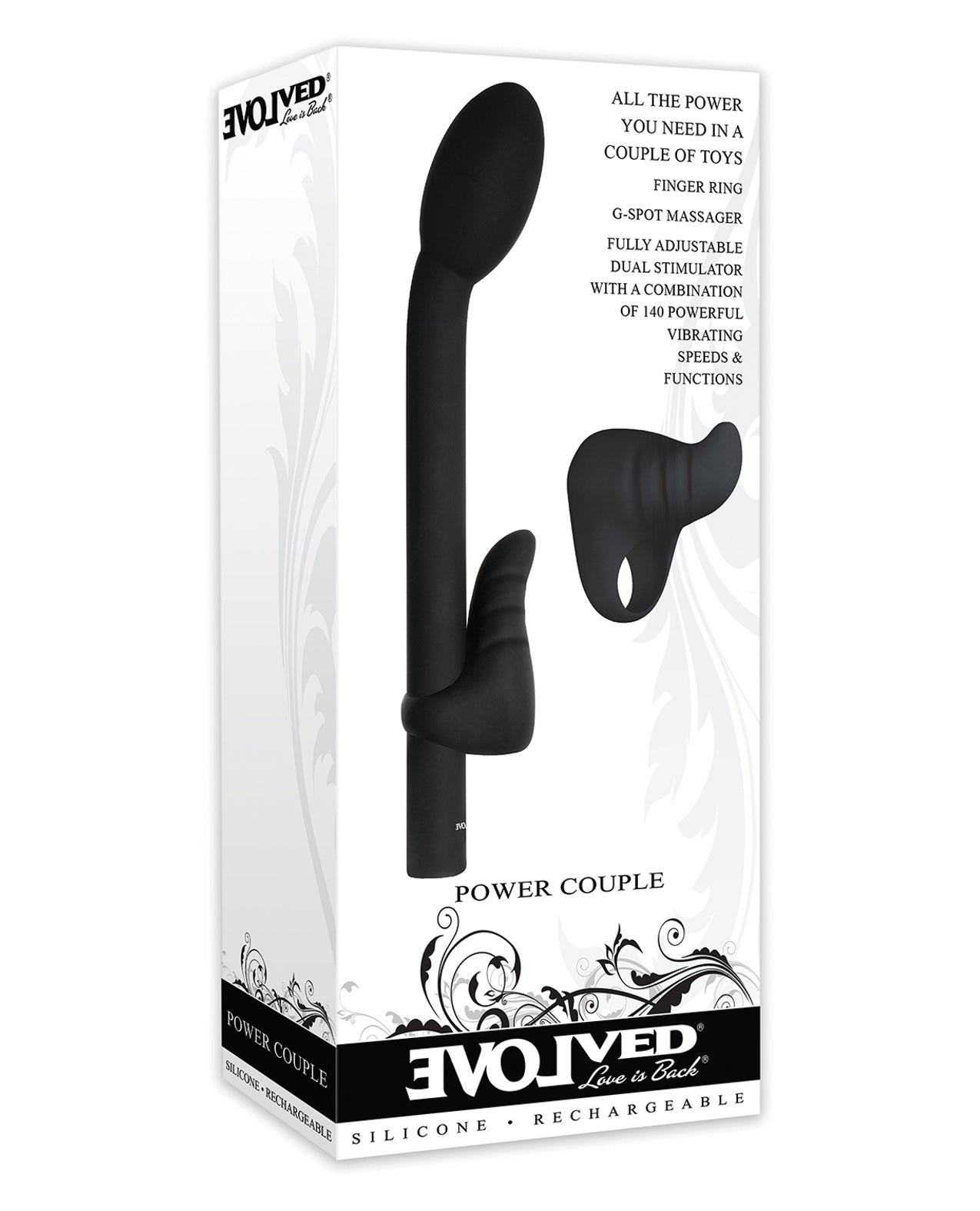 Evolved EN-RS-4166-2 Power Couple Kit, Vibrating, Black