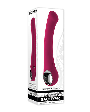 Evolved Novelties Inc. EN-RS-4905-2 Pleasure Curve G-Spot Vibrator, Burgundy