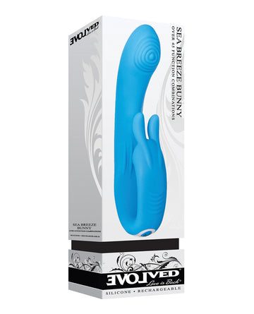 Evolved EN-RS-5064-2 Sea Breeze Bunny Dual Stim, Blue, Dual Motor, 7 Speeds