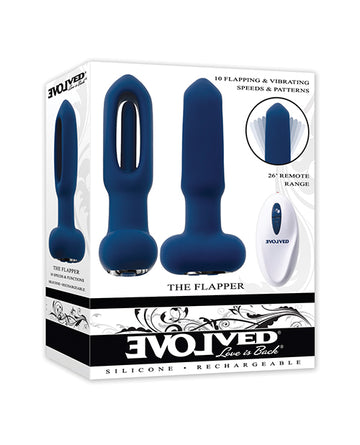 Evolved Novelties The Flapper Remote Controlled Clit Tickler & Vibrator - Blue