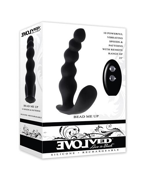 Evolved Bead Me Up Curved Anal Vibrator, Remote, Rechargeable & Waterproof