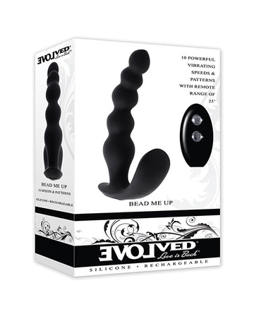 Evolved Bead Me Up Curved Anal Vibrator, Remote, Rechargeable & Waterproof