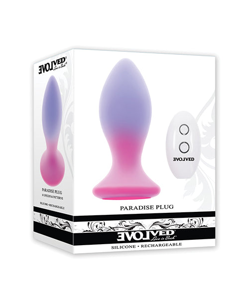 Evolved EN-RS-5704-2 Paradise Plug Butt Plug, Remote Control, Multi-Color
