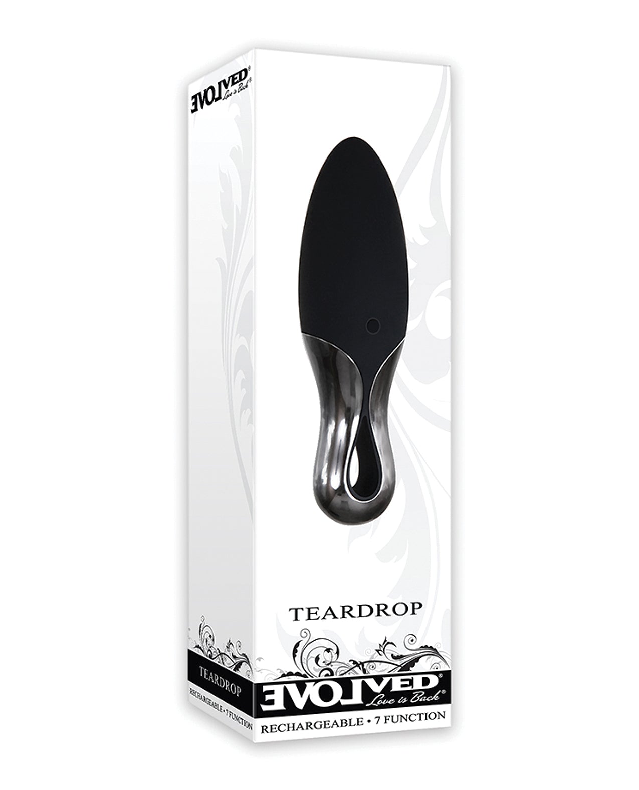 Evolved EN-RS-5774-2 Teardrop Vibe, 7 Speeds, Black, ABS/Silicone