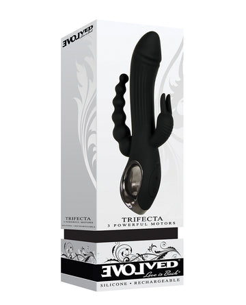 Evolved EN-RS-5828-2 Trifecta Triple Stim Rechargeable, Silicone Vibrator