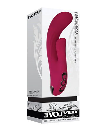 Evolved EN-RS-5835-2 Red Dream Dual Stim, Burgundy, Dual Motor, Submersible