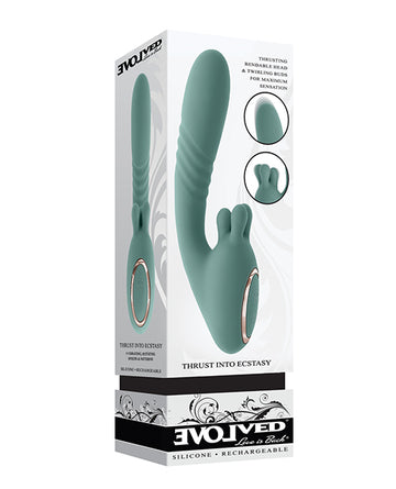 Evolved Thrust into Ecstasy Thrusting Rabbit Vibrator, Mint