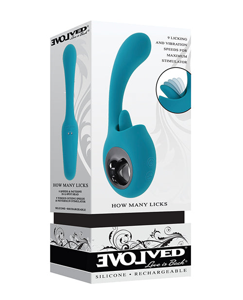Evolved novelties inc. How Many Licks G-Spot Vibrator, Teal