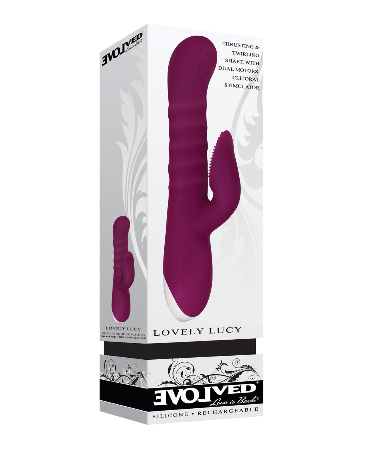 Evolved EN-RS-6122-2 Lovely Lucy Purple Vibrating Dual Motor