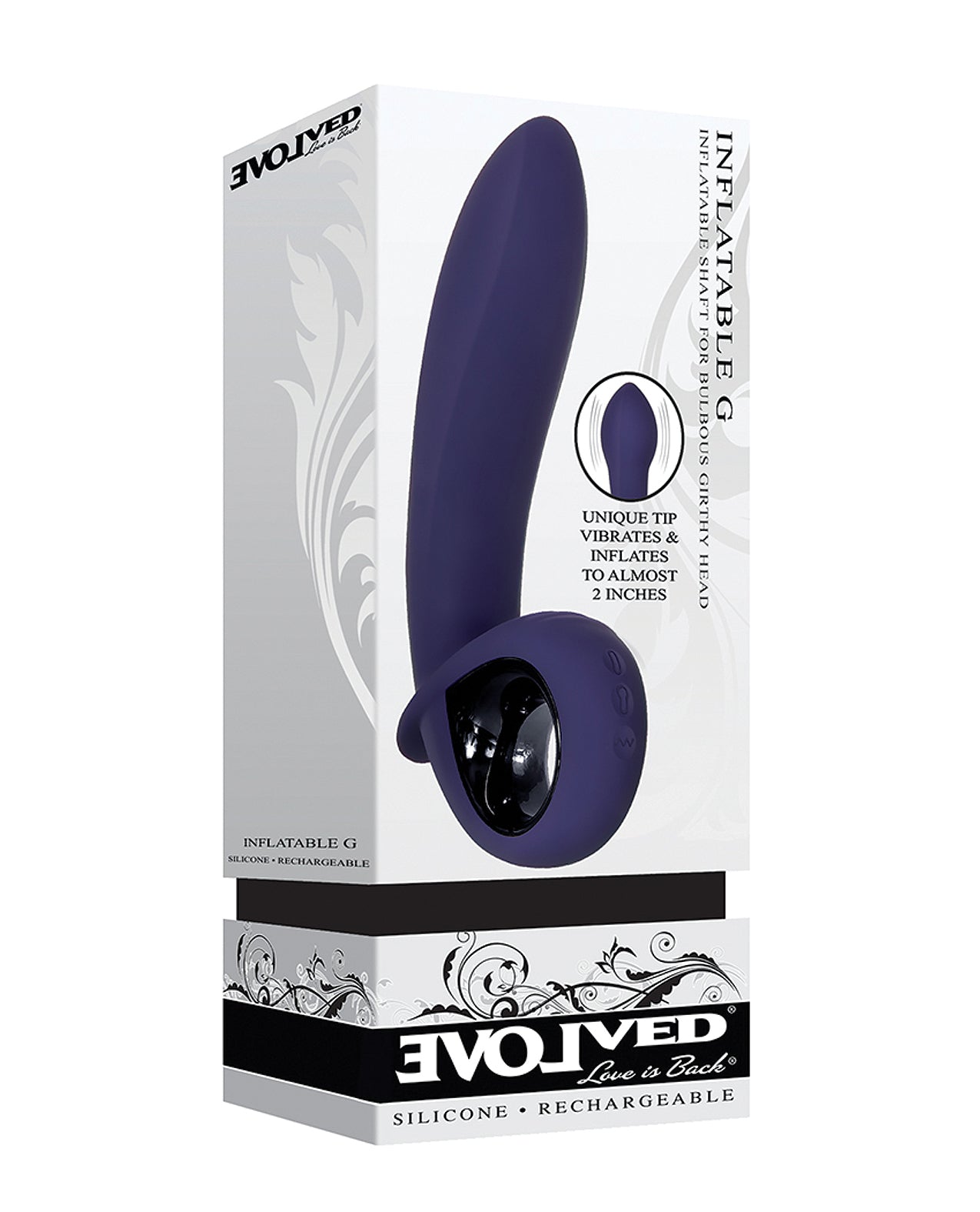 Evolved EN-RS-6269-2 Inflatable G Rechargeable Vibrator, Purple