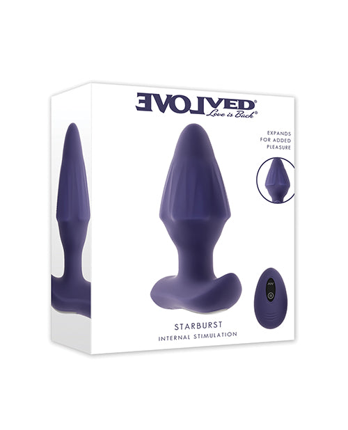 Evolved Starburst Vibrating Silicone Adult Toy - Purple