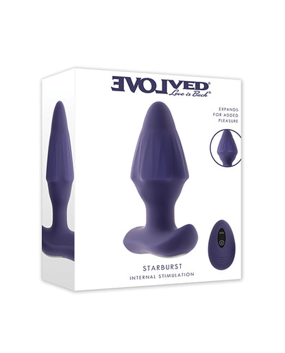 Evolved Starburst Vibrating Silicone Adult Toy - Purple