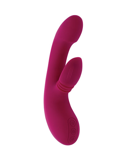 Evolved Gentle Persuasion Vibrator, Burgundy Silicone
