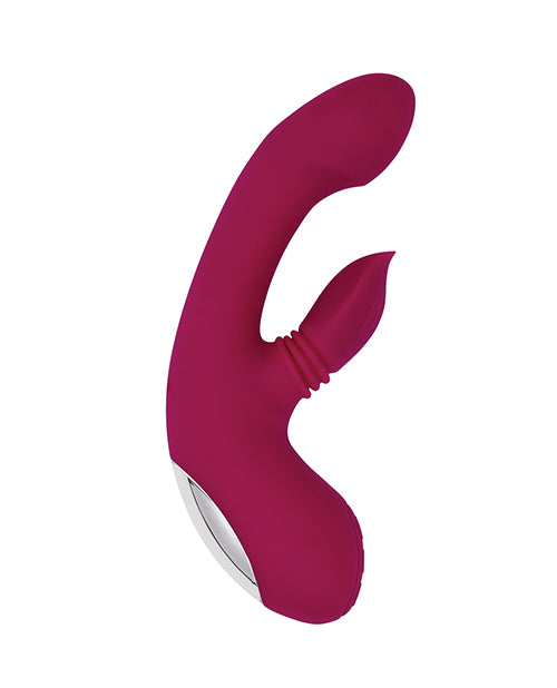 Evolved Gentle Persuasion Vibrator, Burgundy Silicone