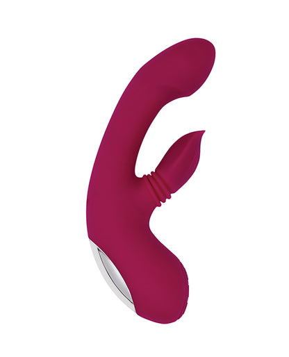 Evolved Gentle Persuasion Vibrator, Burgundy Silicone