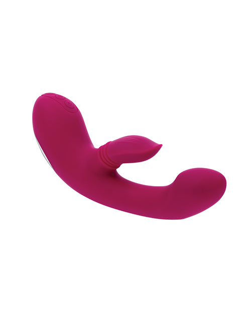 Evolved Gentle Persuasion Vibrator, Burgundy Silicone