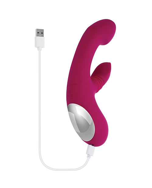 Evolved Gentle Persuasion Vibrator, Burgundy Silicone