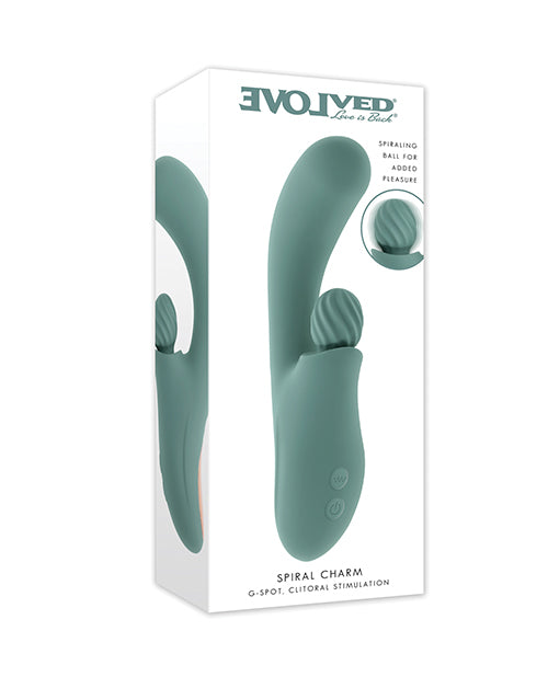 Evolved Spiral Charm Vibrator - Mint Silicone