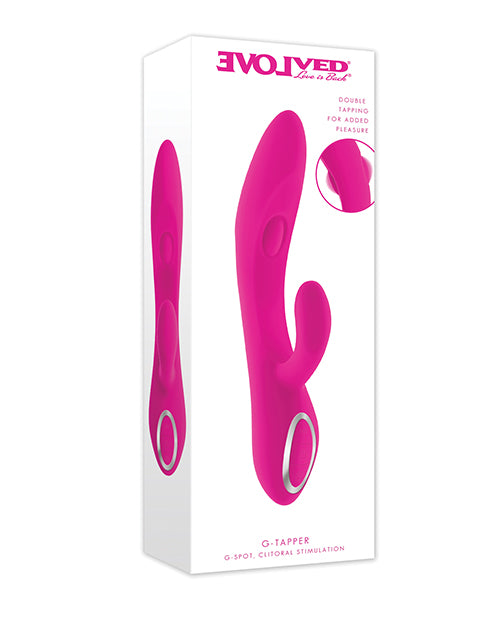 Evolved EN-RS-7616-2 G-Tapper Vibrator, Pink Silicone