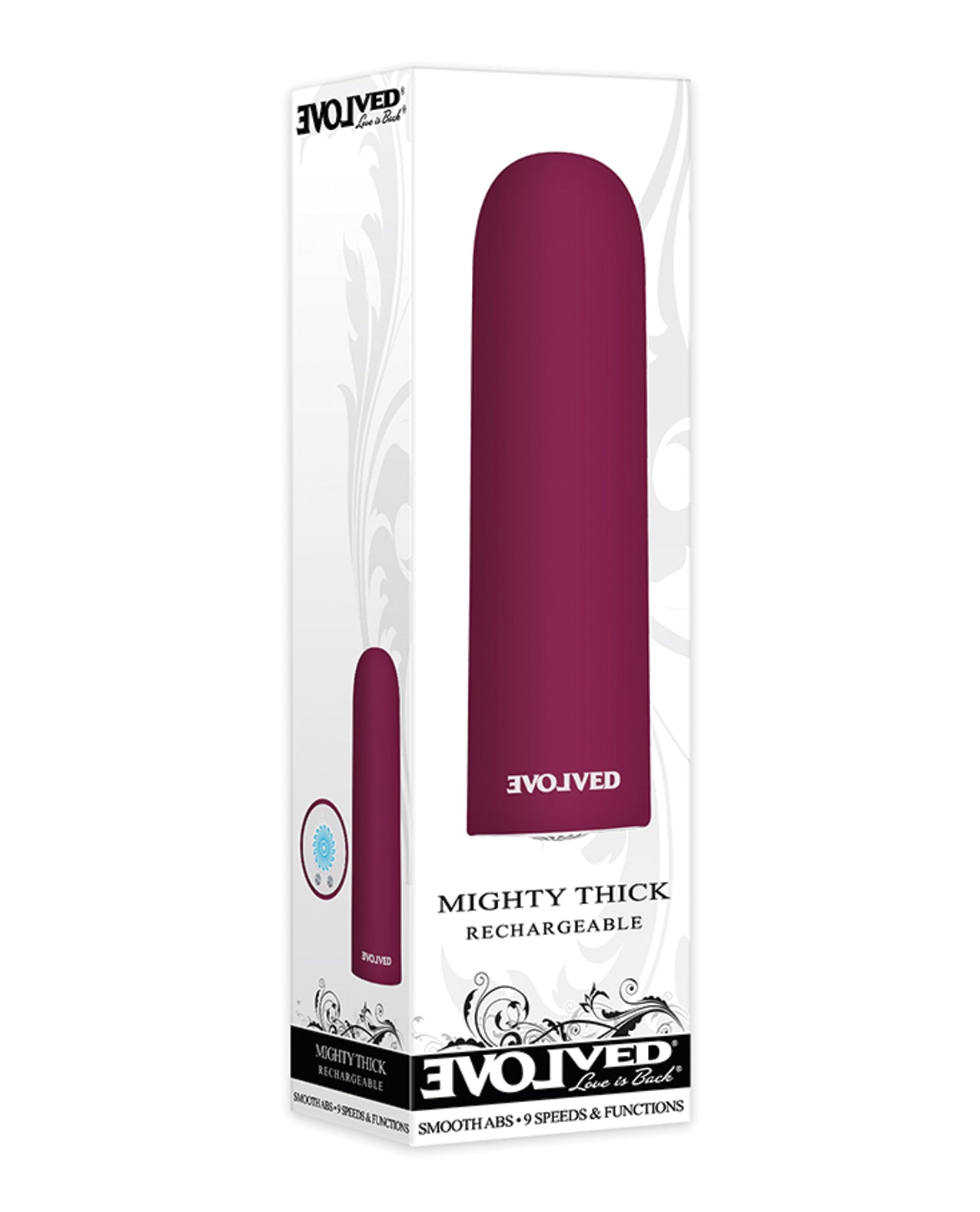 Evolved EN-RS-7624-2 Mighty Thick Bullet, Vibrating, Red, Waterproof