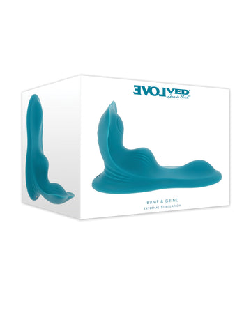 Evolved Bump & Grind External Stimulator, Teal – Rechargeable Body-Safe Silicone