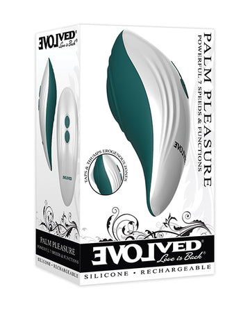 Evolved EN-RS-7723-2 Palm Pleasure Vibrator, Teal, 7-Speed