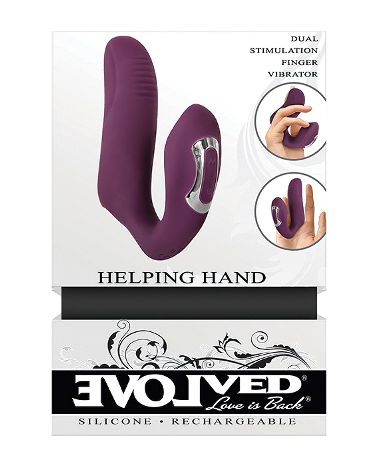 Evolved EN-RS-7747-2 Helping Hand Dual-Motor Vibrator, Purple