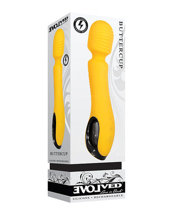 Evolved Buttercup Rechargeable Silicone Wand Vibrator, 10-Speed – Yellow