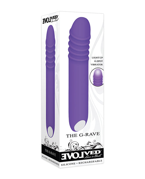 Evolved EN-RS-8430-2 The G-Rave Light Up Vibrator, Purple