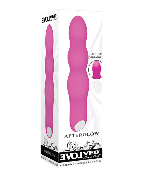 Evolved Afterglow Light-Up Rechargeable Vibrator, 7-Speed Silicone