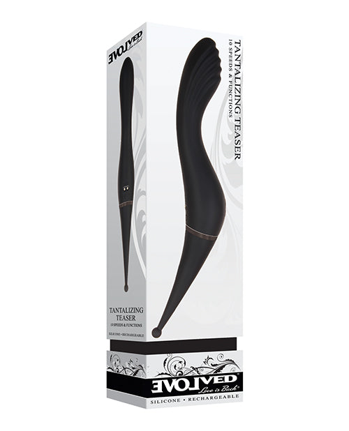 Evolved EN-RS-8713-2 Teaser Dual End Vibrator, Black, Silicone, 10 Speeds