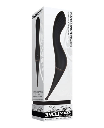 Evolved EN-RS-8713-2 Teaser Dual End Vibrator, Black, Silicone, 10 Speeds