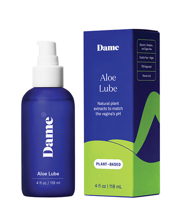 Dame ALO-4 Alu Water-Based Lubricant, 4 oz, Organic Aloe Vera