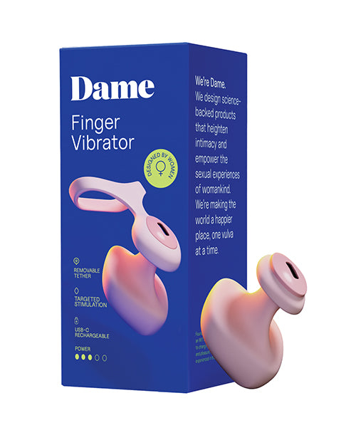 Dame FIN-QZ-N Fin 2.0 Finger Vibrator, Clear