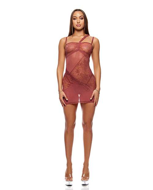 Forplay inc. 775109 Patch of Petals Chemise Set, Mauve