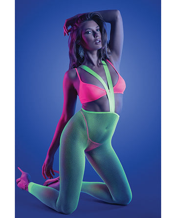 Fantasy Lingerie GL2126 MULTI O/S 3-Piece Set, UV Reactive