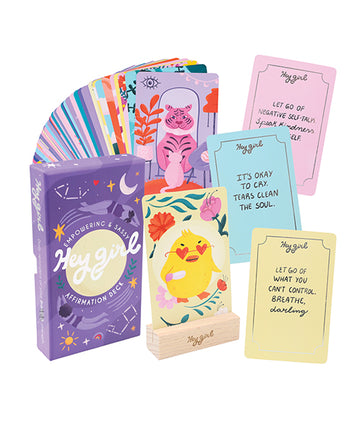 Good Egg Greetings LLC Hey Girl: Empowering & Sassy Affirmation Deck, 60 Cards