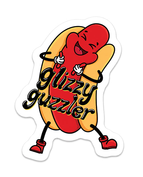 Sleazy Greetings STK-00043 Glizzy Guzzler Hotdog Funny Vinyl Sticker