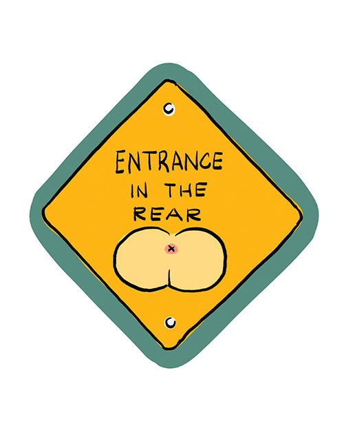 Sleazy Greetings STK-00155 Entrance In The Rear Funny Vinyl Sticker