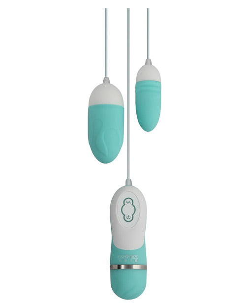gigaluv WM12-04-TB Dual Vibra Bullets, 10 Functions, Turquoise