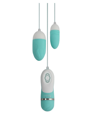 gigaluv WM12-04-TB Dual Vibra Bullets, 10 Functions, Turquoise