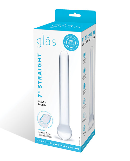 Electric GLAS-139 Glas 7" Straight Glass Dildo, Clear