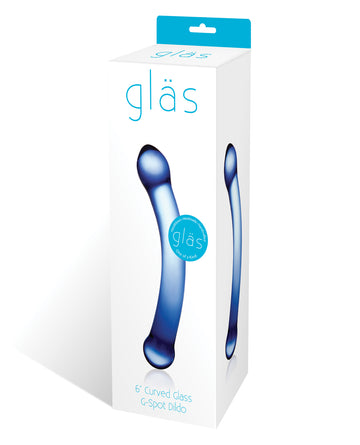 Glas Curved G-Spot Glass Dildo, 6" – Body-Safe Borosilicate